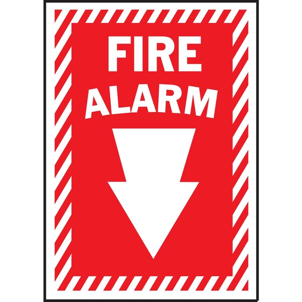 Hy-Ko Fire Alarm Sign 10" x 14", 5PK A20395 - main